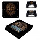 Black Panther decal skin sticker for PS4 Slim console and controllers