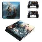 God of War 4 decal skin sticker for PS4 Slim console and controllers