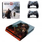 God of War 4 decal skin sticker for PS4 Slim console and controllers