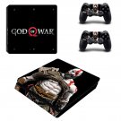 God of War 4 decal skin sticker for PS4 Slim console and controllers