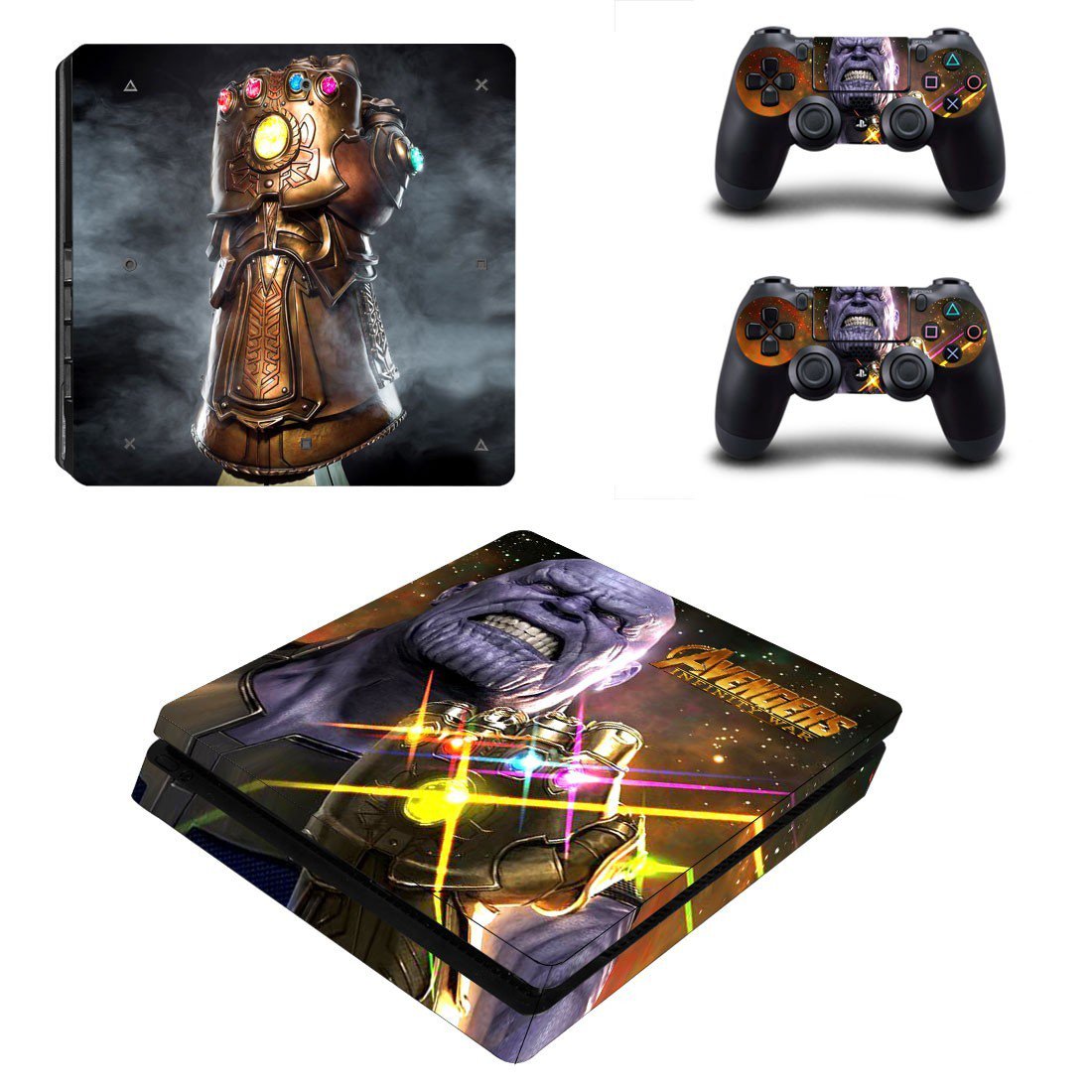 Avengers infinity war decal skin sticker for PS4 Slim console and controllers