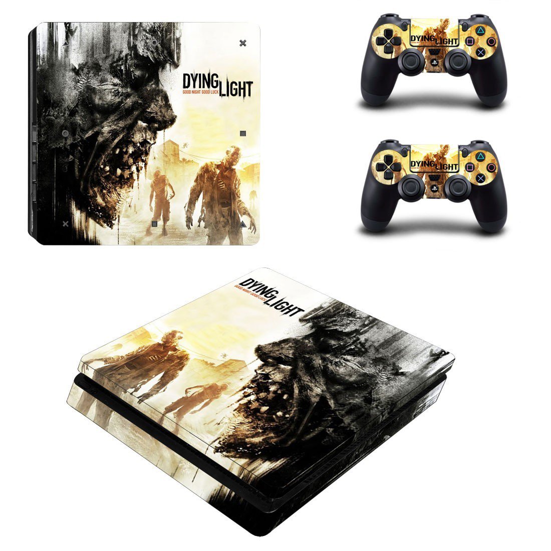 Dying Light decal skin sticker for PS4 Slim console and controllers