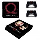 God of War 4 decal skin sticker for PS4 Slim console and controllers