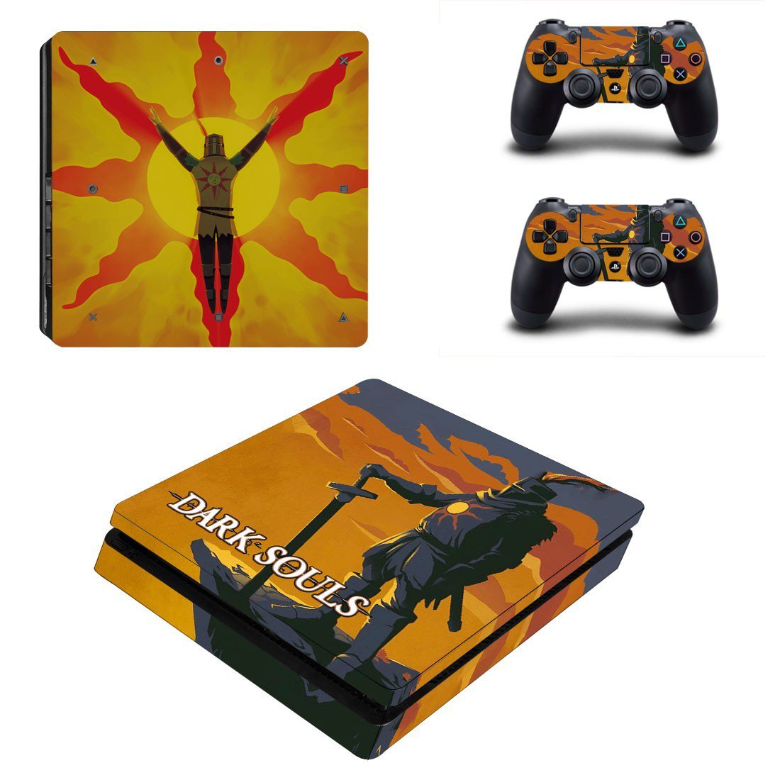 Dark Souls decal skin sticker for PS4 Slim console and controllers
