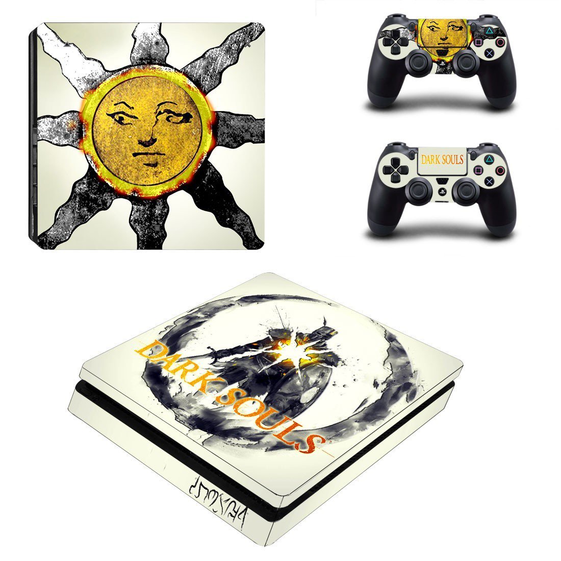 Dark Souls decal skin sticker for PS4 Slim console and controllers