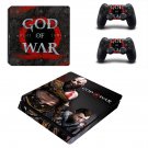 God of War 4 decal skin sticker for PS4 Slim console and controllers