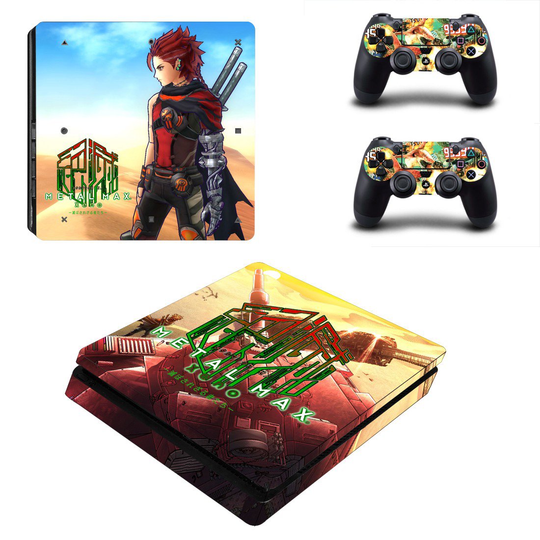 Metal Max Xeno decal skin sticker for PS4 Slim console and controllers