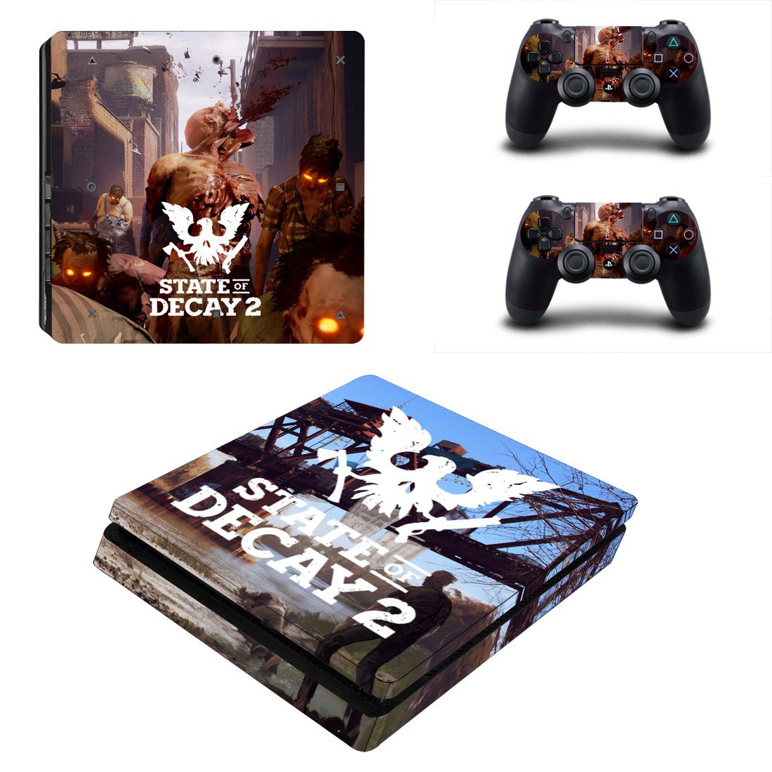 State of Decay 2 decal skin sticker for PS4 Slim console and controllers