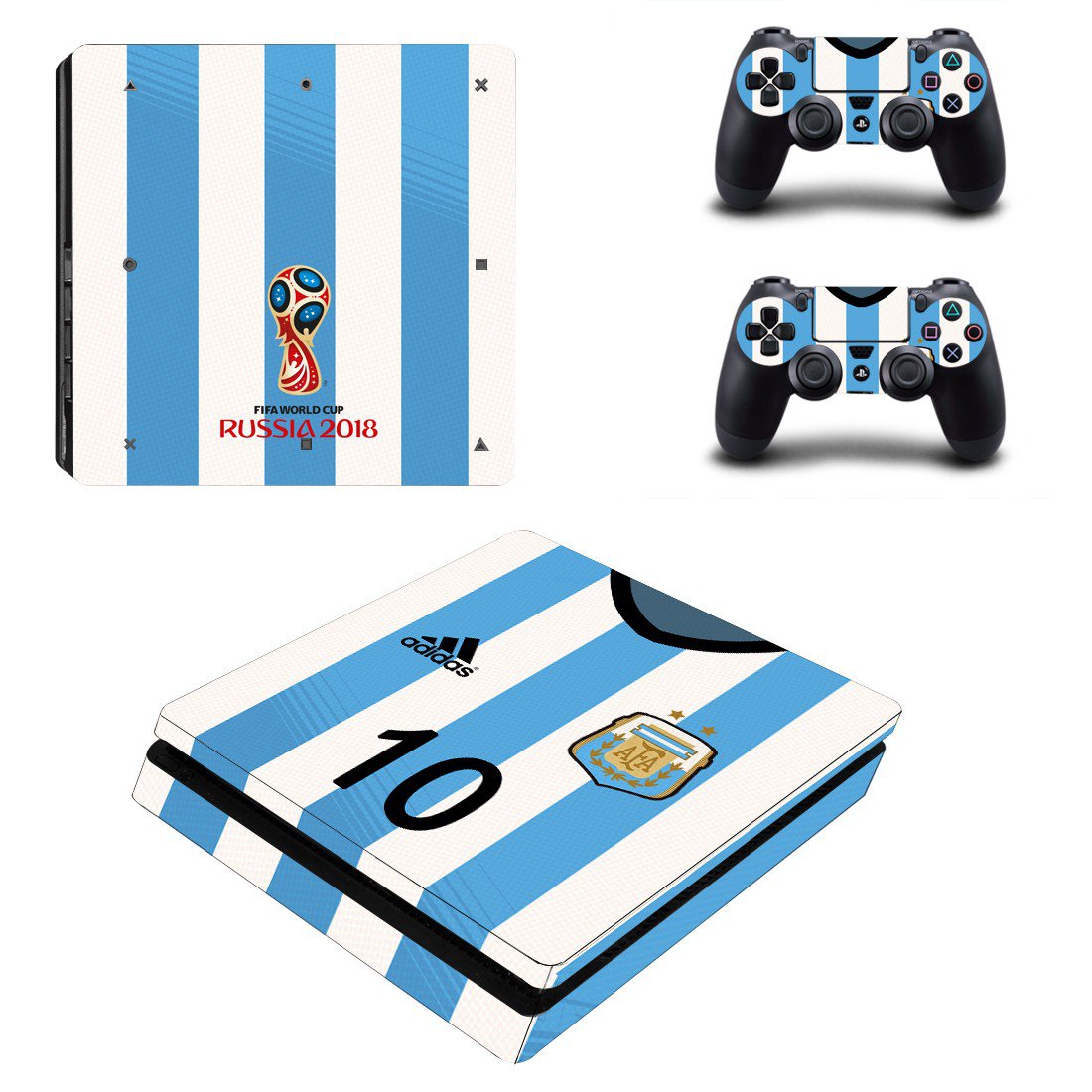 Argentine Football Association decal skin sticker for PS4 Slim console and controllers