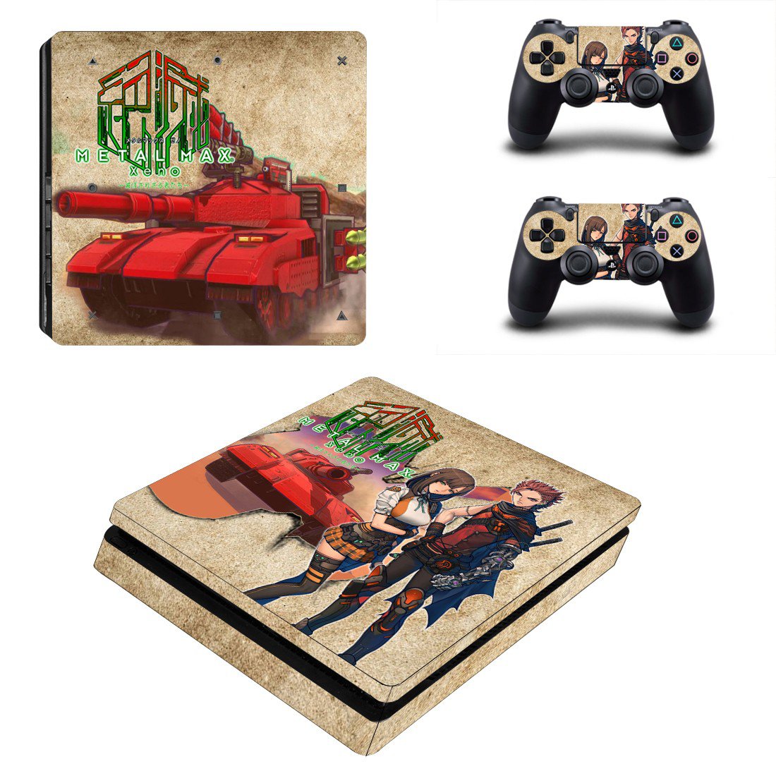 Metal Max Xeno decal skin sticker for PS4 Slim console and controllers