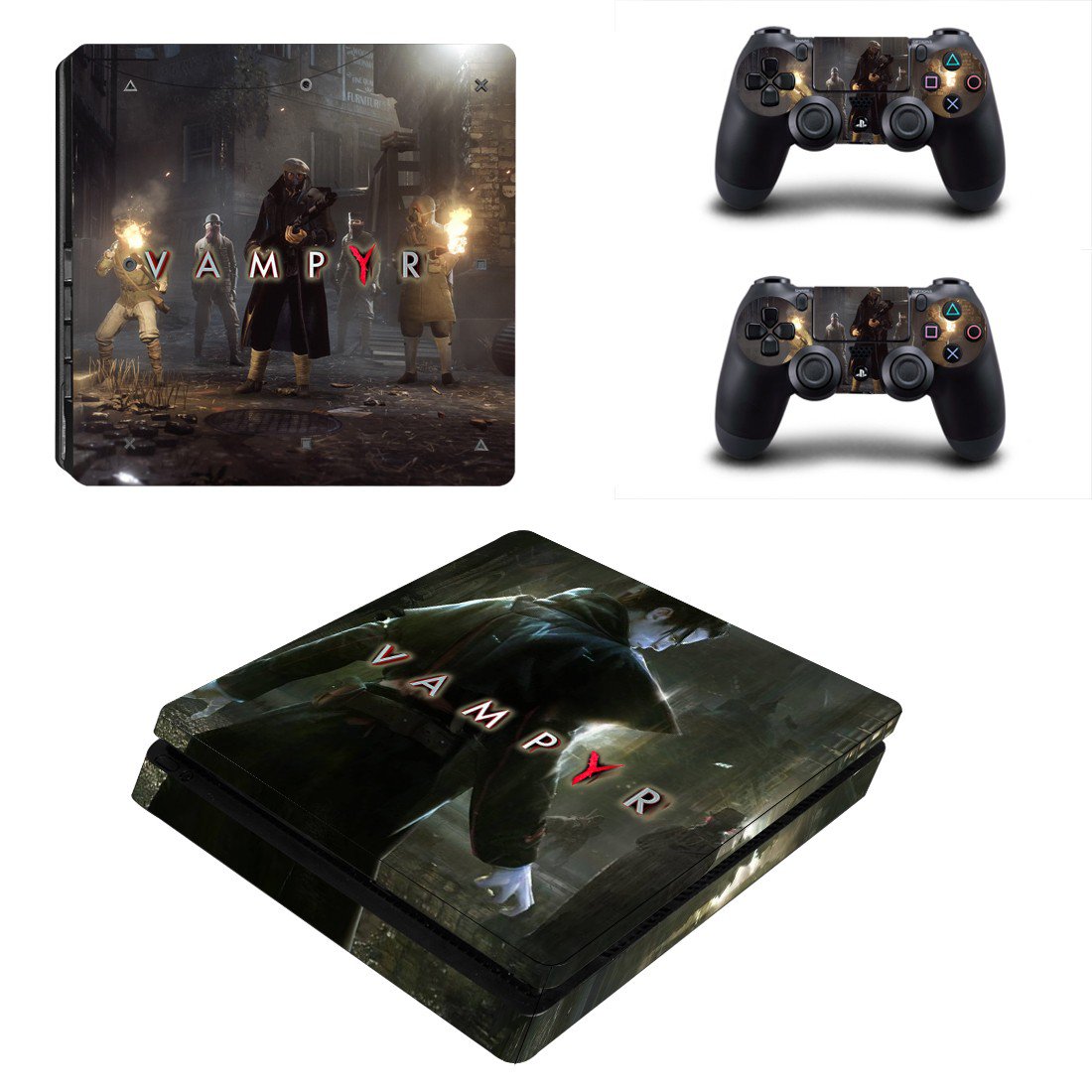 Vampyr decal skin sticker for PS4 Slim console and controllers