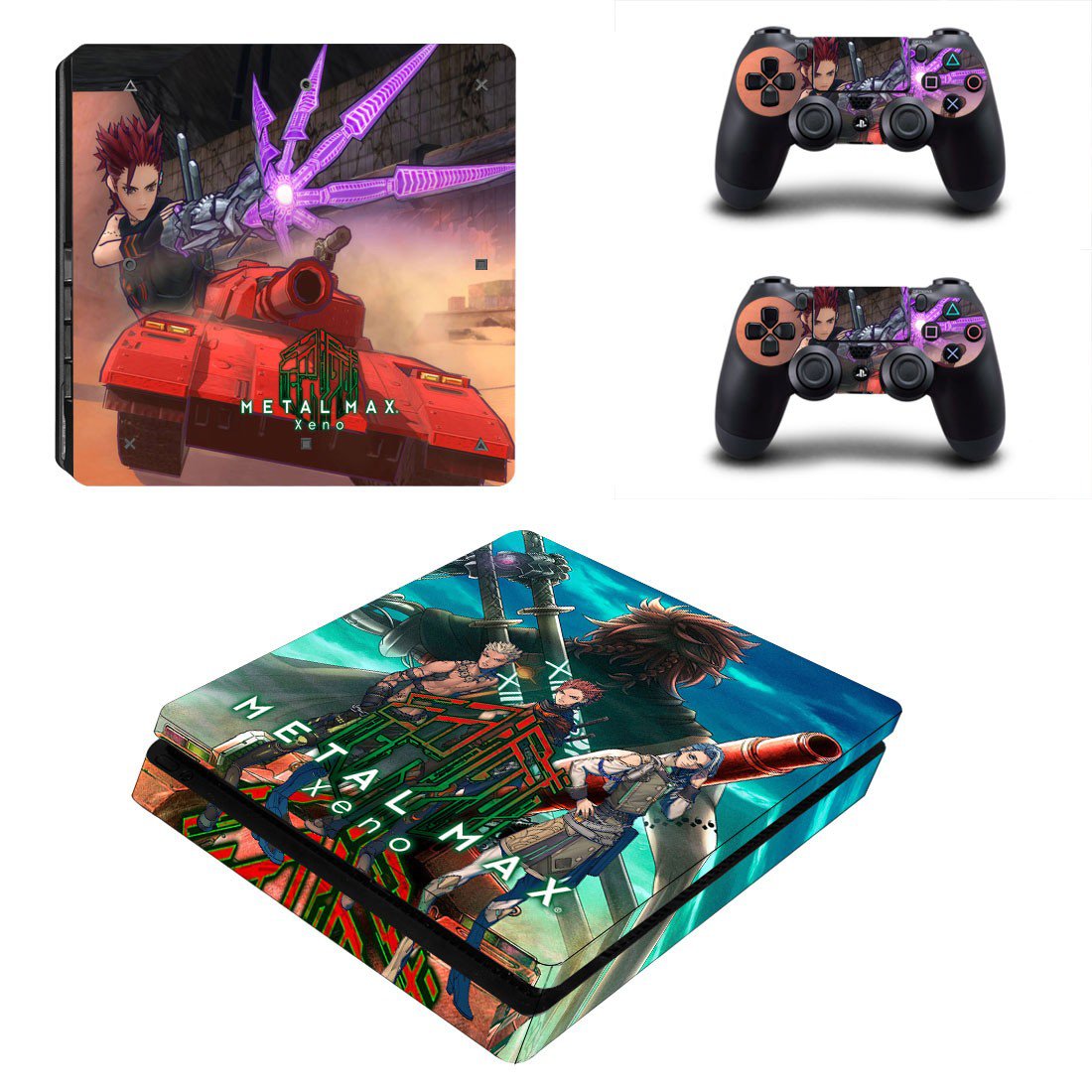 Metal Max Xeno decal skin sticker for PS4 Slim console and controllers