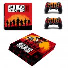 Red Dead Redemption 2 decal skin sticker for PS4 Slim console and controllers