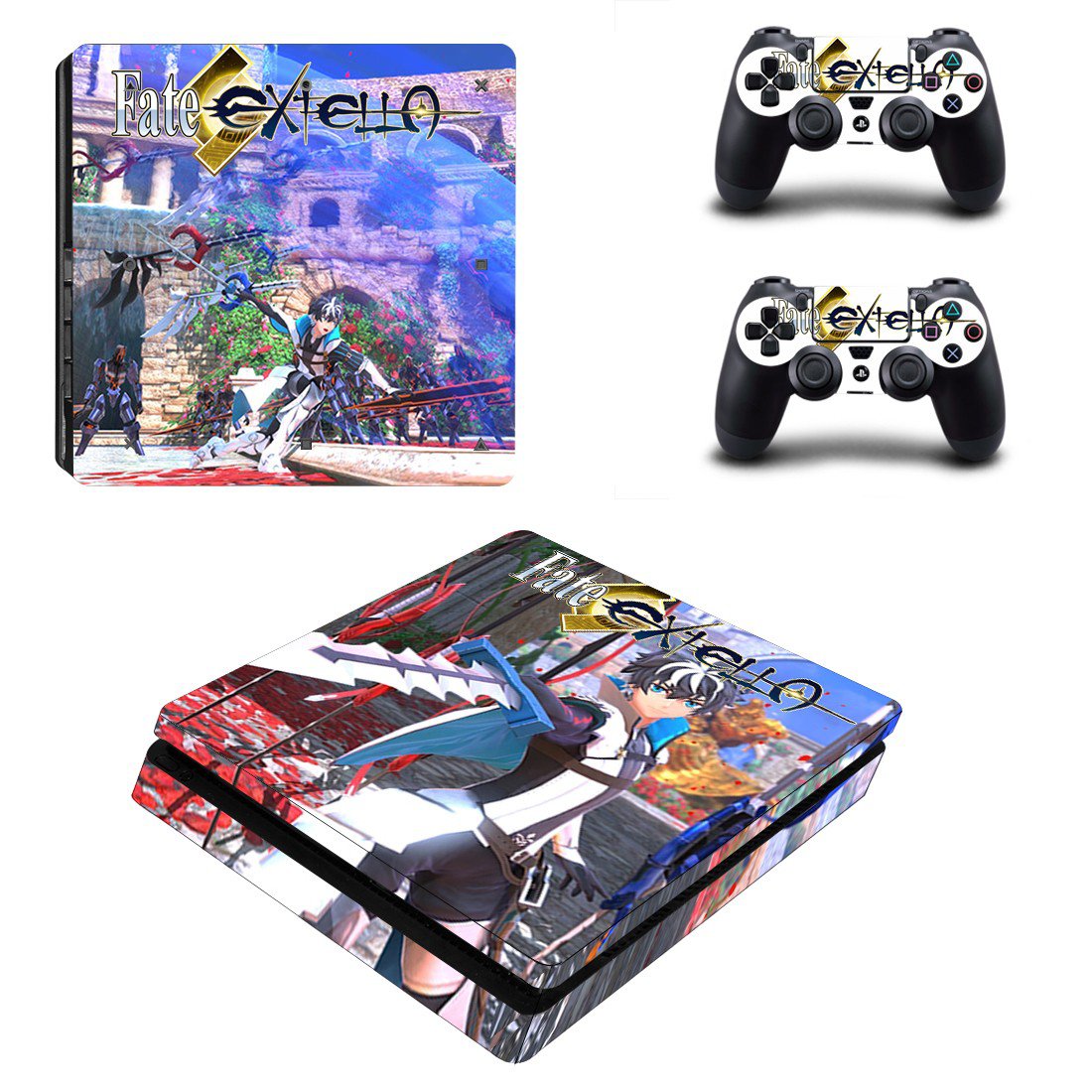 Fate Extella decal skin sticker for PS4 Slim console and controllers