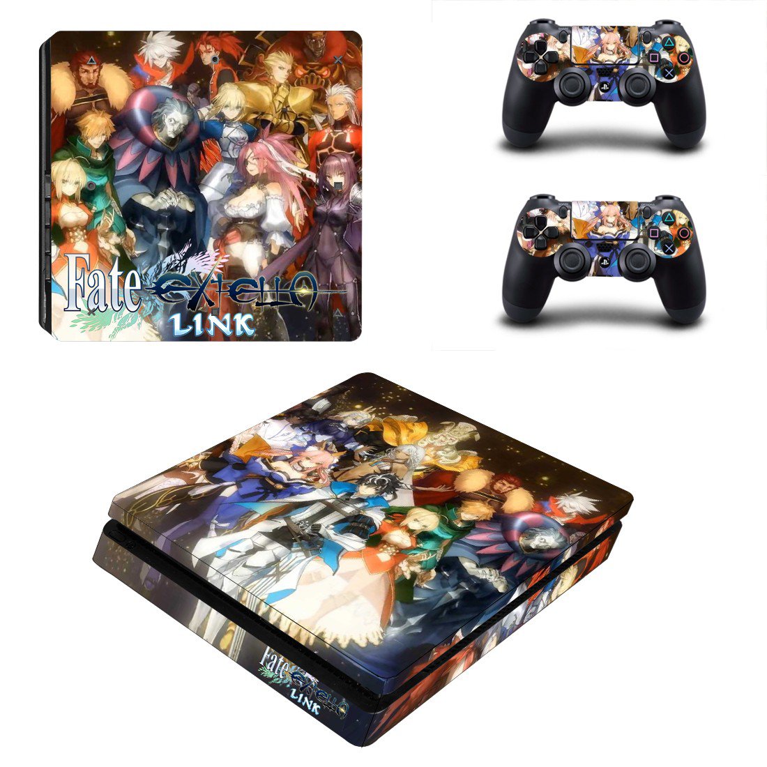 Fate Extella decal skin sticker for PS4 Slim console and controllers