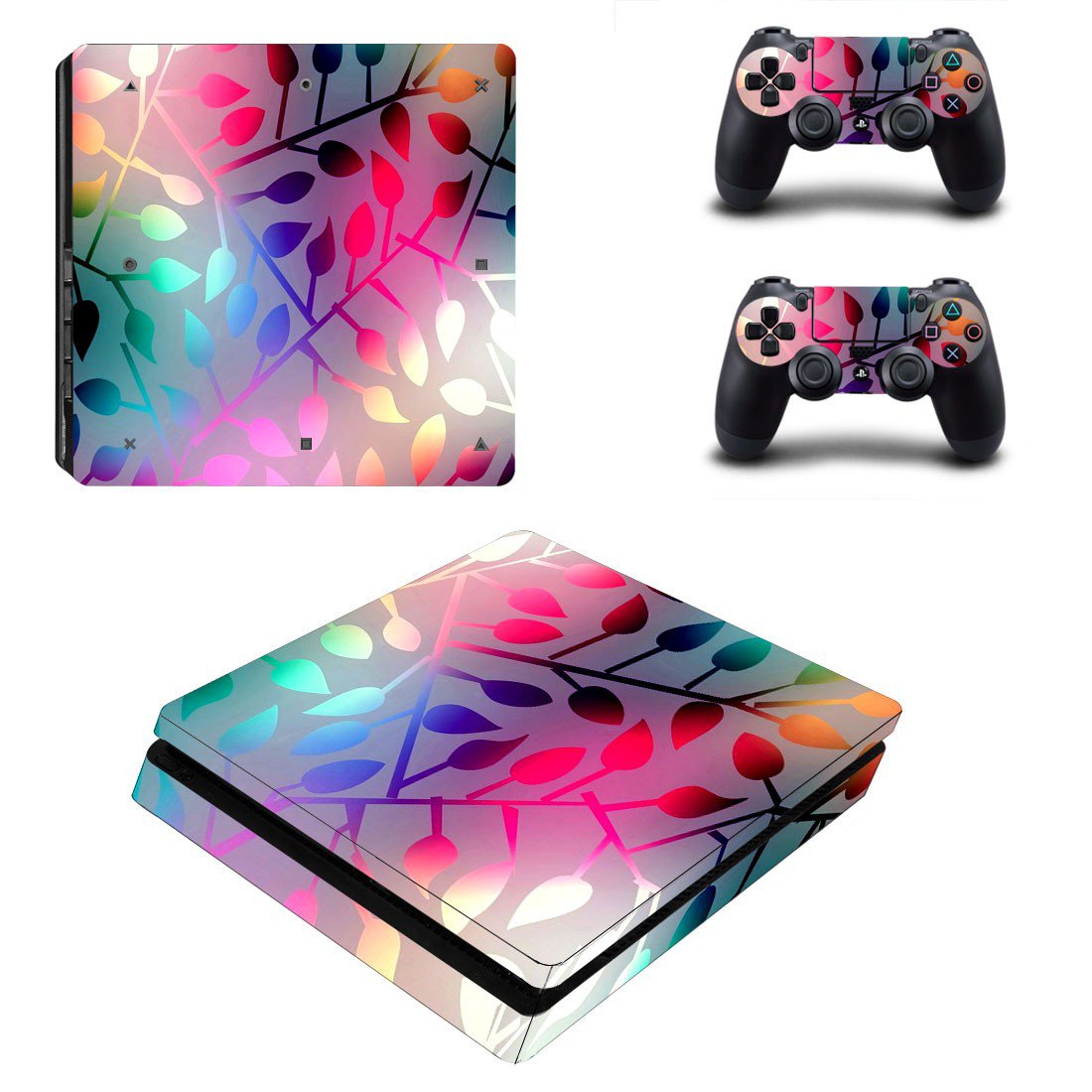 Abstract wallpaper decal skin sticker for PS4 Slim console and controllers