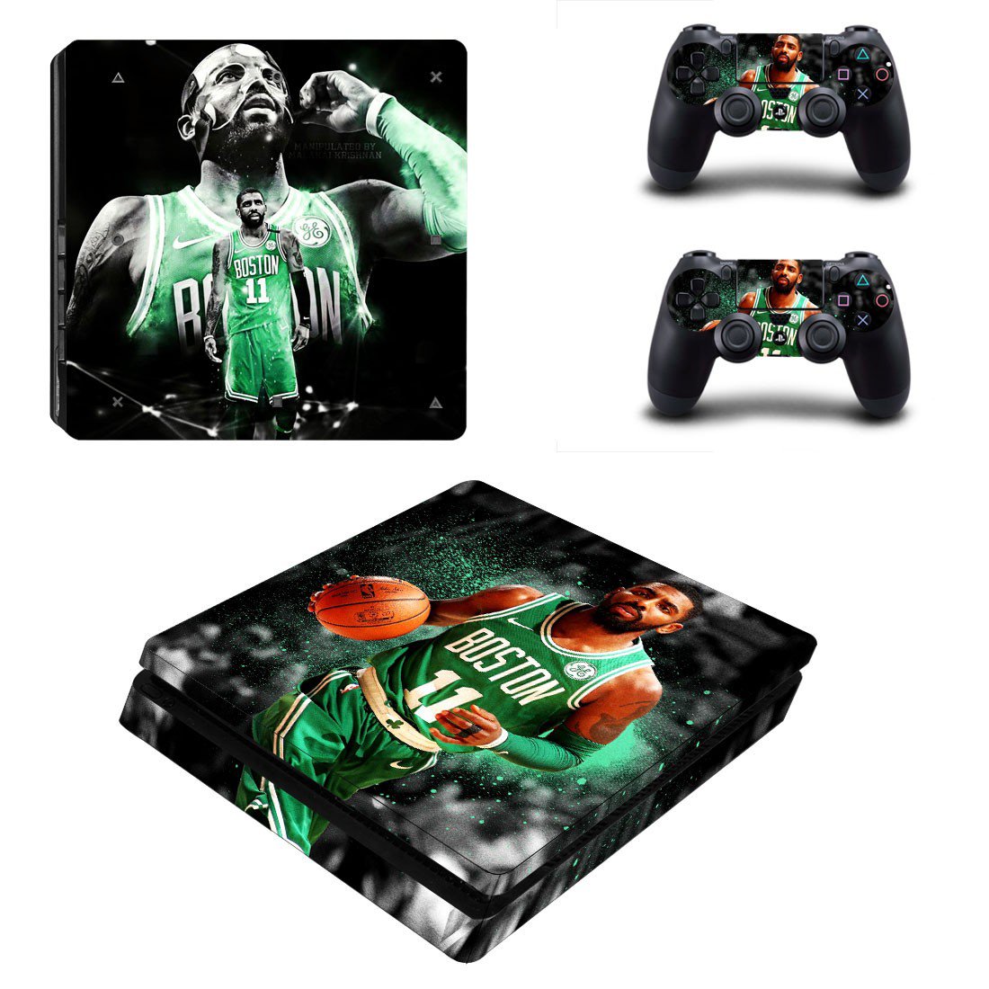 Kyrie Irving decal skin sticker for PS4 Slim console and controllers