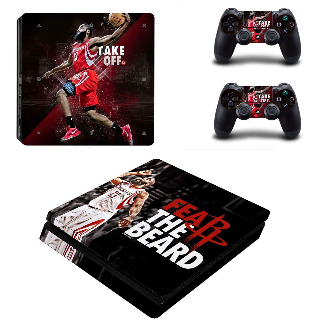 James Harden decal skin sticker for PS4 Slim console and controllers