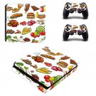 Fast food decal skin sticker for PS4 Slim console and controllers