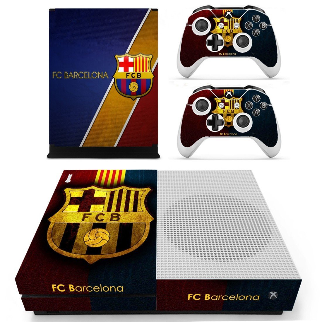 FC Barcelona decal skin sticker for Xbox One S console and controllers