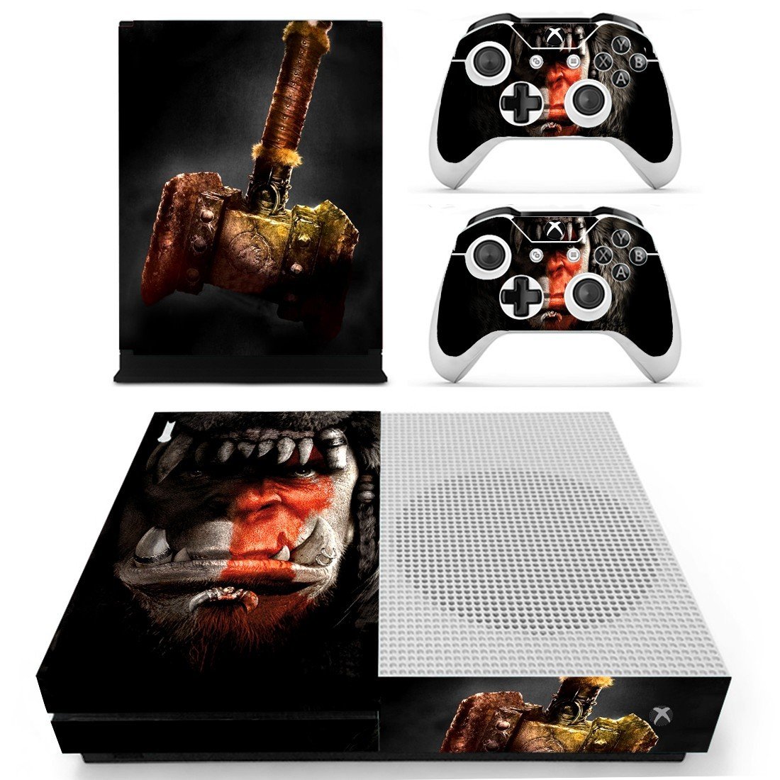 Warcraft decal skin sticker for Xbox One S console and controllers