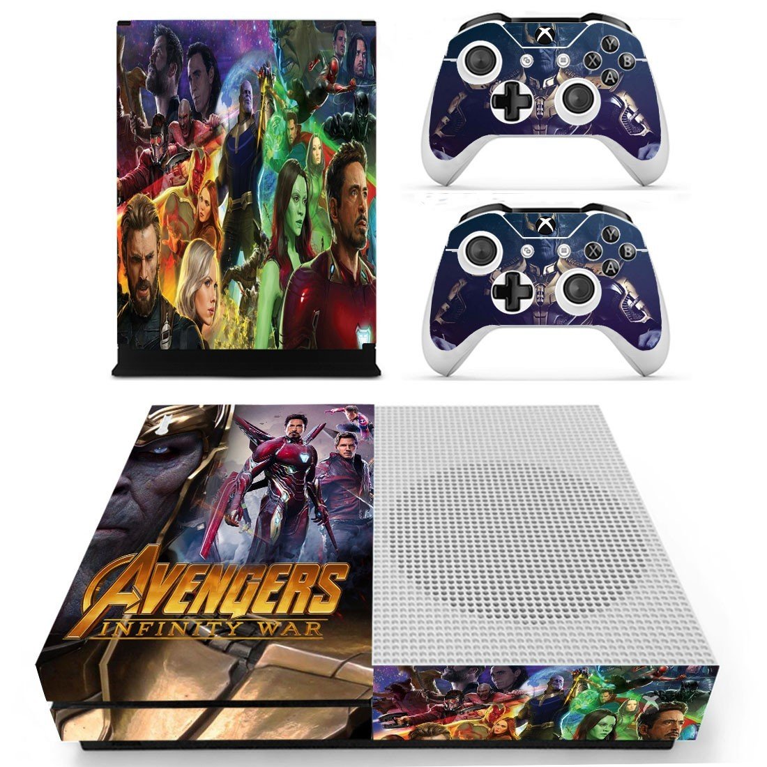 Avengers infinity war decal skin sticker for Xbox One S console and controllers