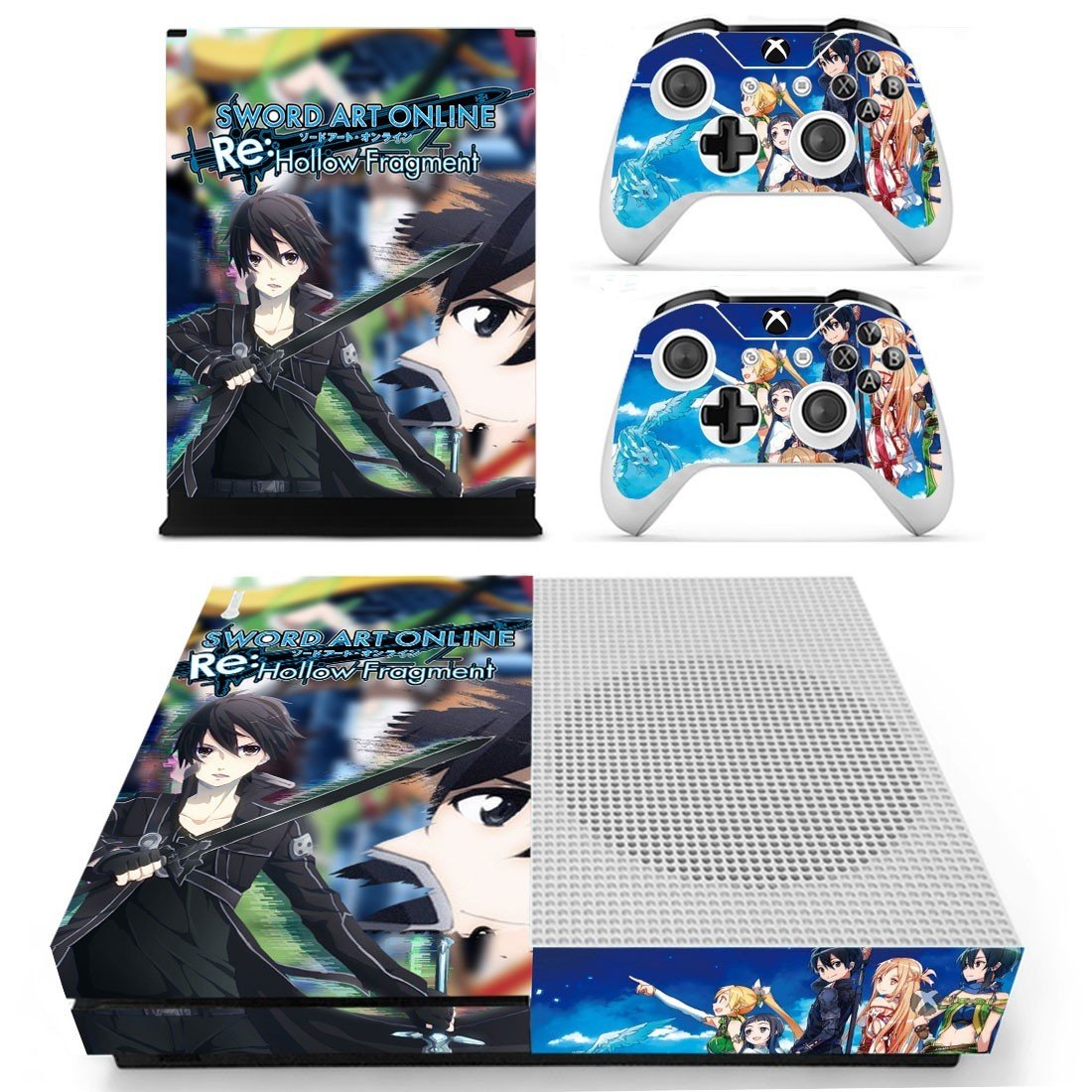 Sword Art Online Hollow Fragment decal skin sticker for Xbox One S console and controllers