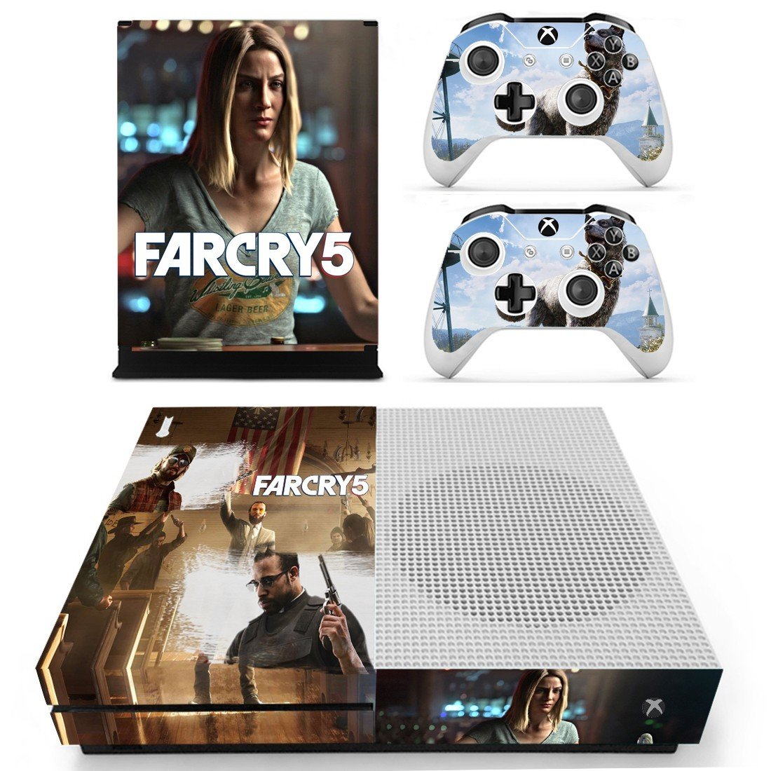 Far Cry 5 decal skin sticker for Xbox One S console and controllers