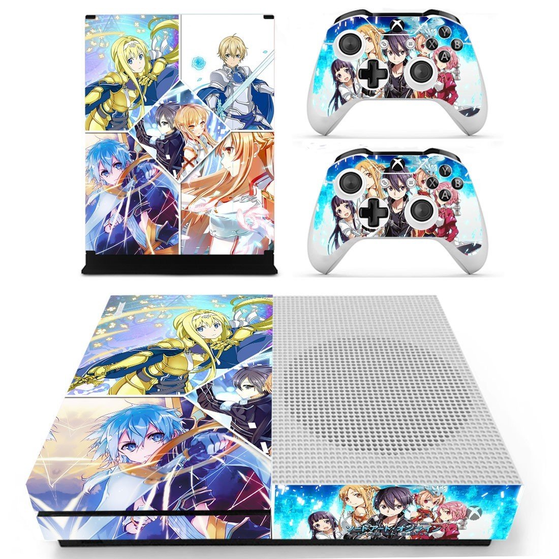 Sword Art Online decal skin sticker for Xbox One S console and controllers