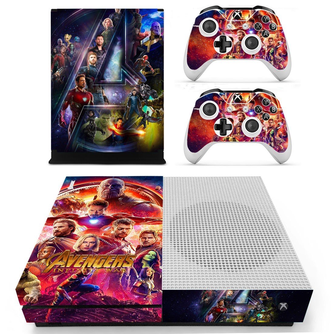 Avengers infinity war decal skin sticker for Xbox One S console and controllers