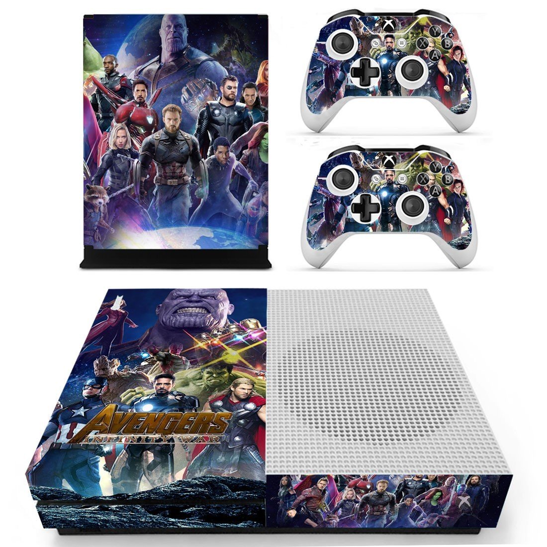 Avengers infinity war decal skin sticker for Xbox One S console and controllers