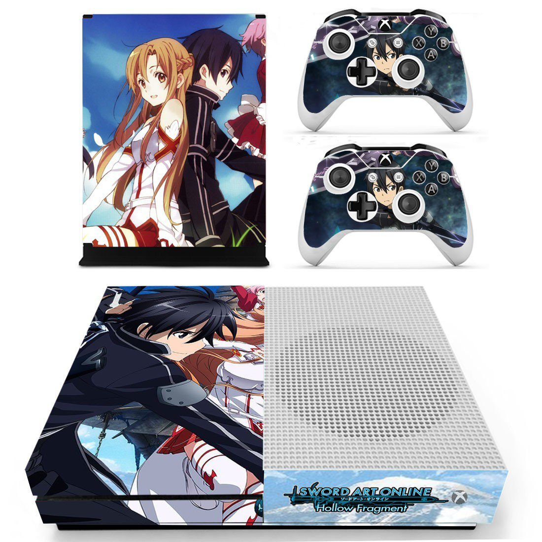 Sword Art Online Hollow Fragment decal skin sticker for Xbox One S console and controllers