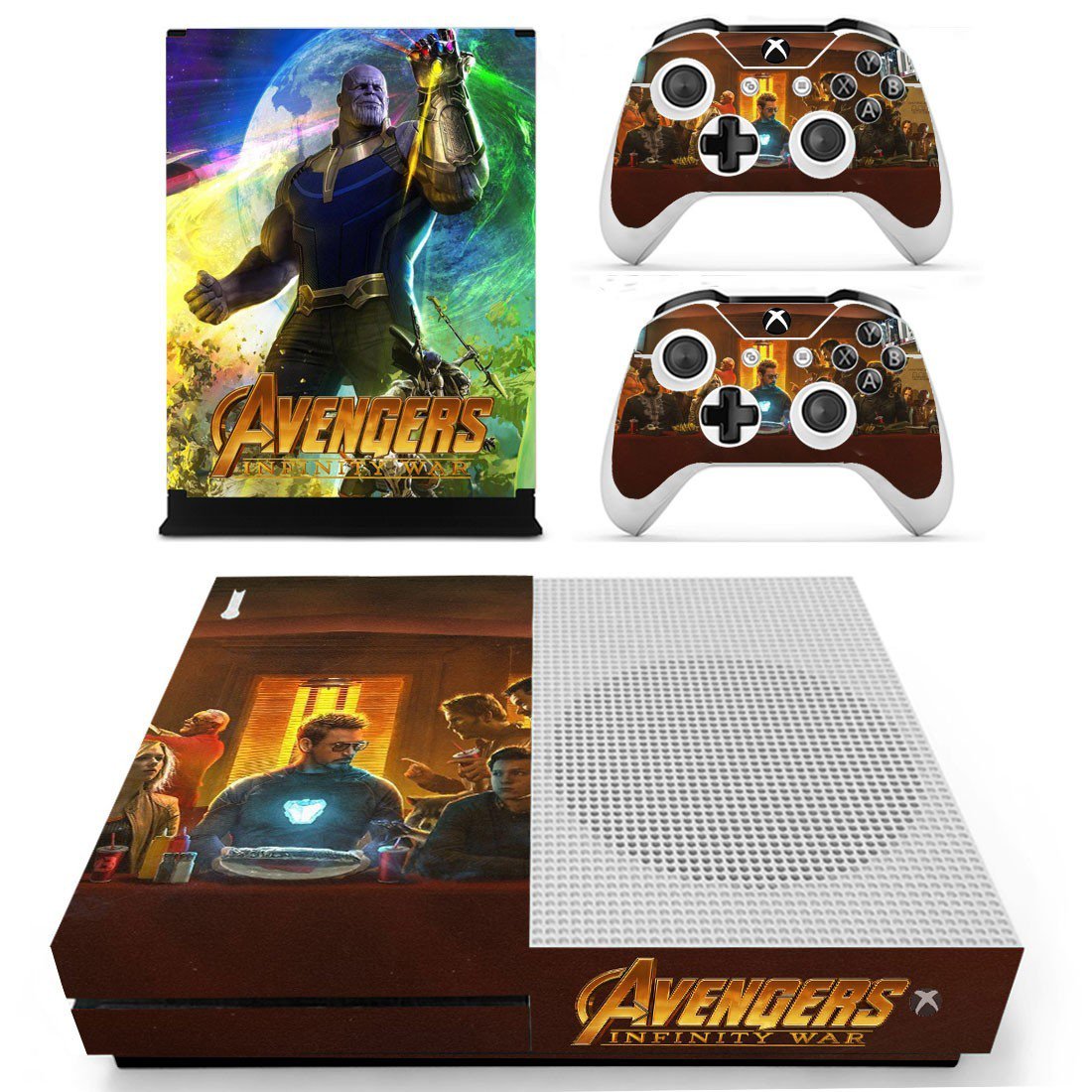 Avengers infinity war decal skin sticker for Xbox One S console and controllers