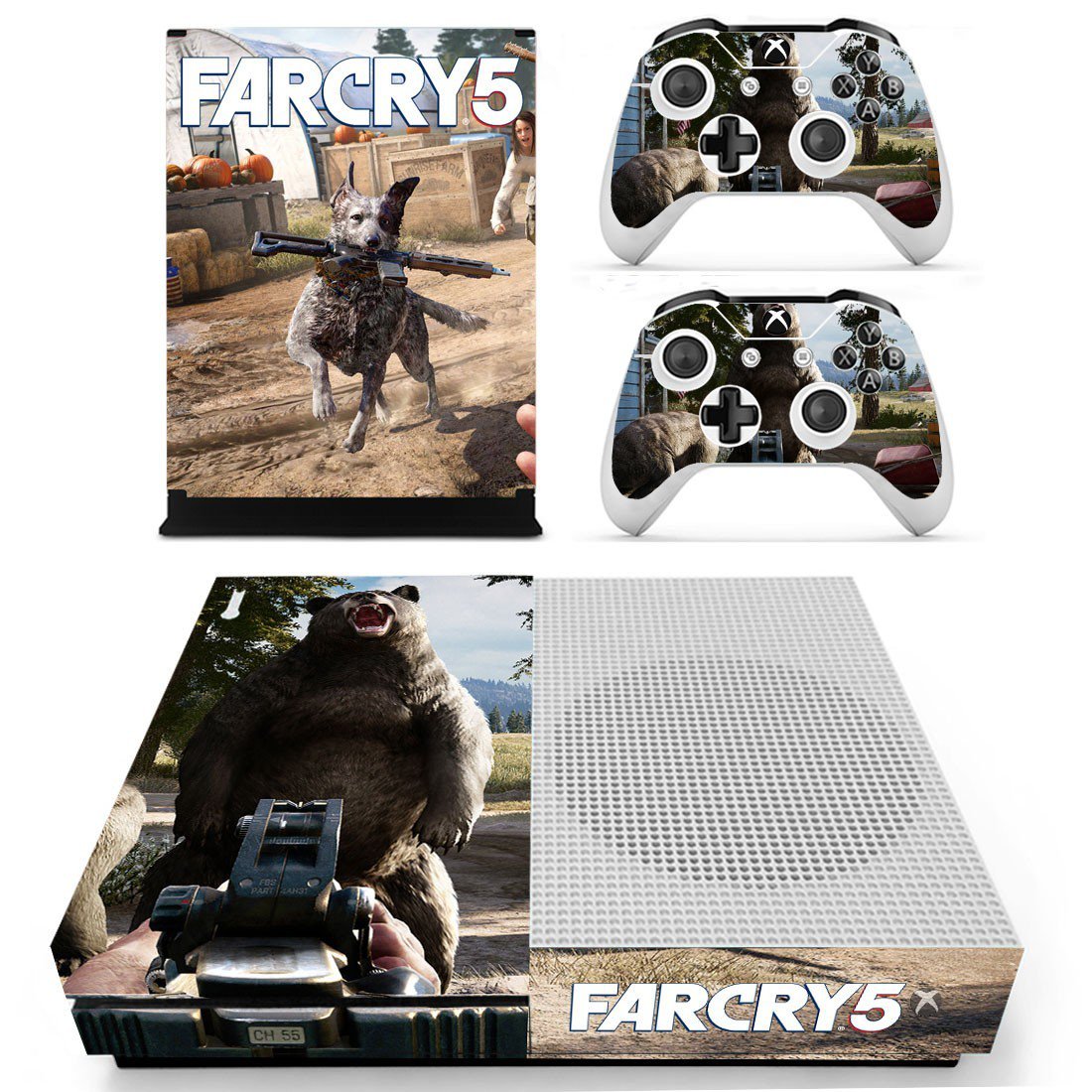 Far Cry 5 decal skin sticker for Xbox One S console and controllers
