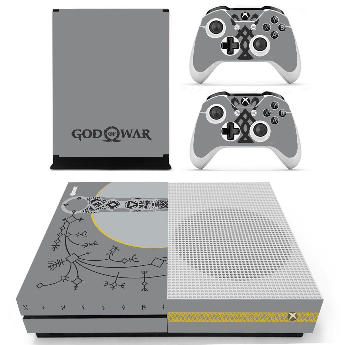 God of War 4 decal skin sticker for Xbox One S console and controllers
