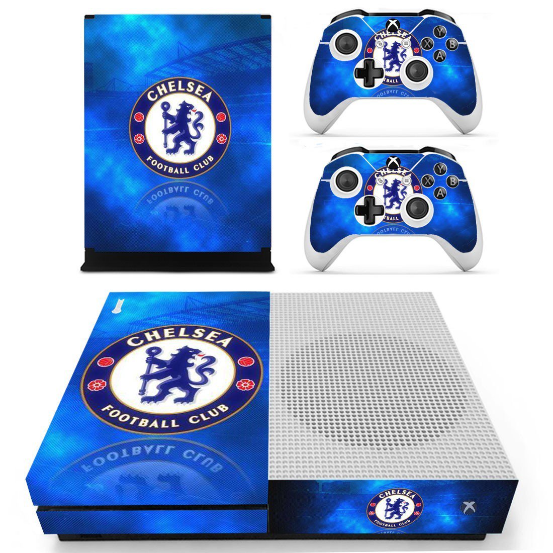 Chelsea FC decal skin sticker for Xbox One S console and controllers