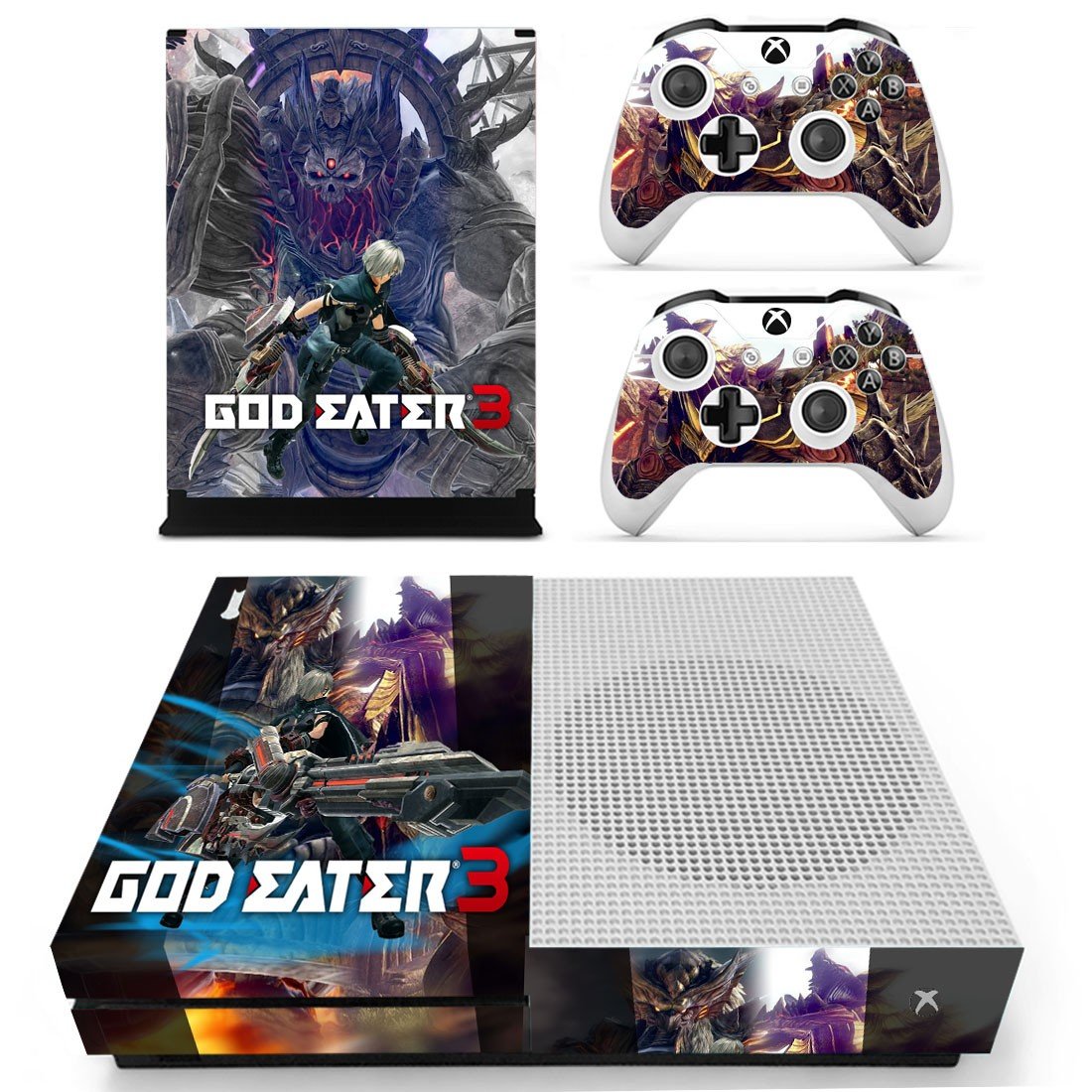 God Eater 3 decal skin sticker for Xbox One S console and controllers