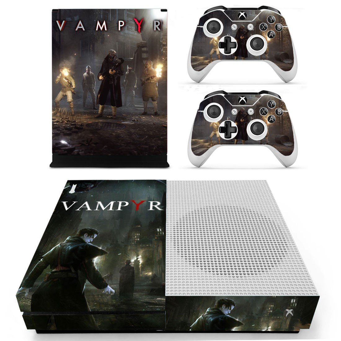 Vampyr decal skin sticker for Xbox One S console and controllers
