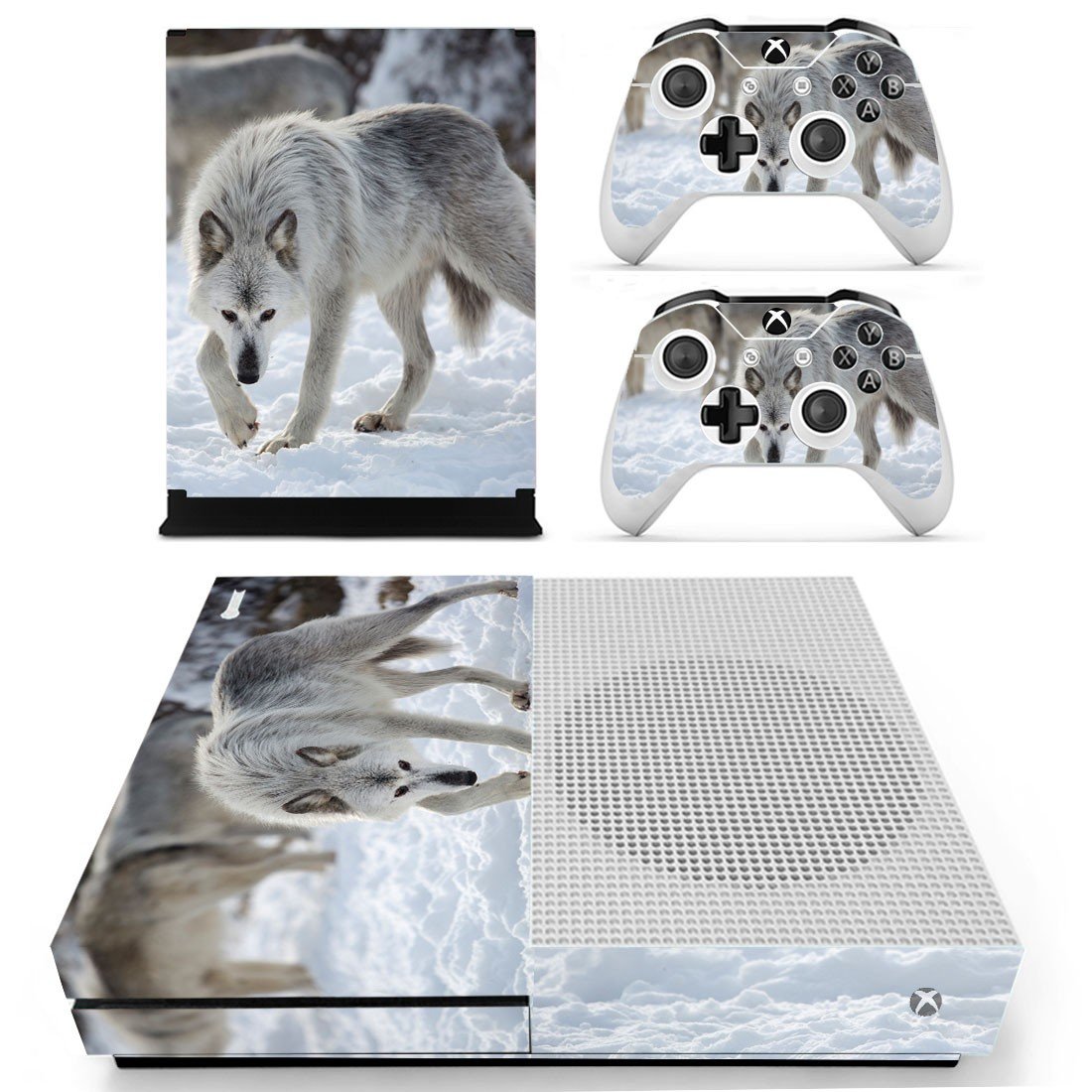 Wolves decal skin sticker for Xbox One S console and controllers