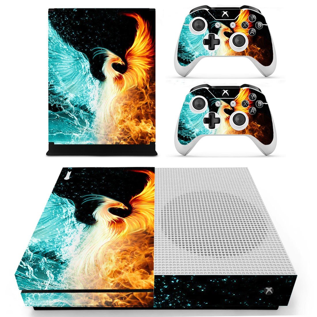 Your Soaring Phoenix decal skin sticker for Xbox One S console and controllers