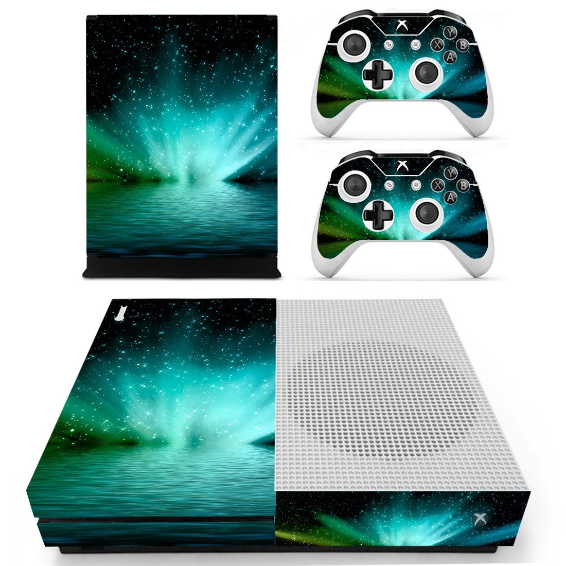 Shining water decal skin sticker for Xbox One S console and controllers