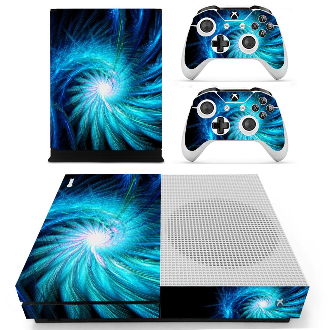 Abstract Wallpaper decal skin sticker for Xbox One S console and controllers