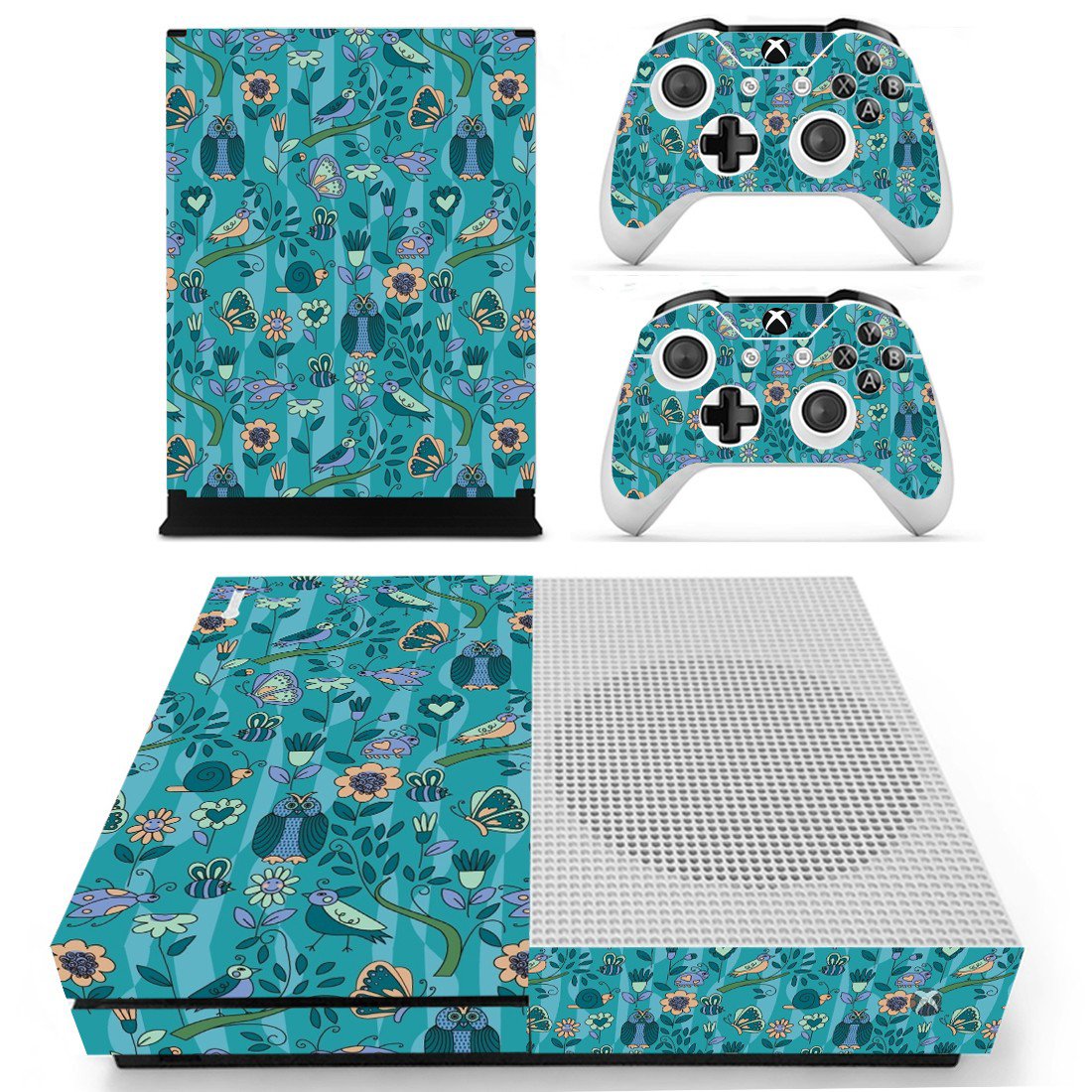 Abstract Wallpaper decal skin sticker for Xbox One S console and controllers
