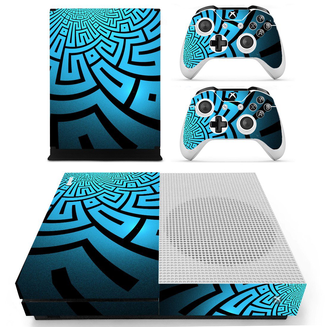 Abstract Wallpaper decal skin sticker for Xbox One S console and controllers