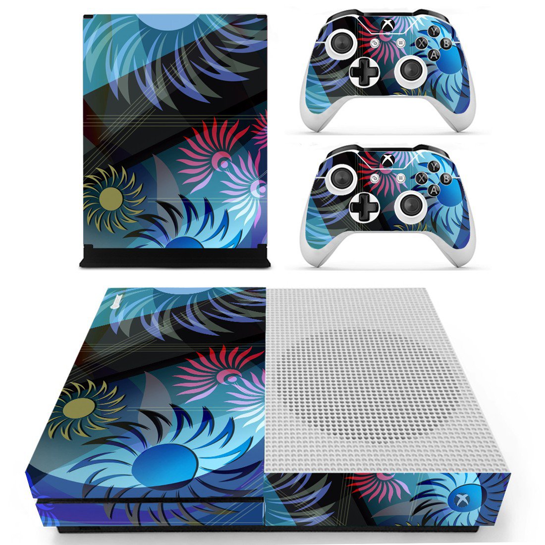 Abstract Wallpaper decal skin sticker for Xbox One S console and controllers