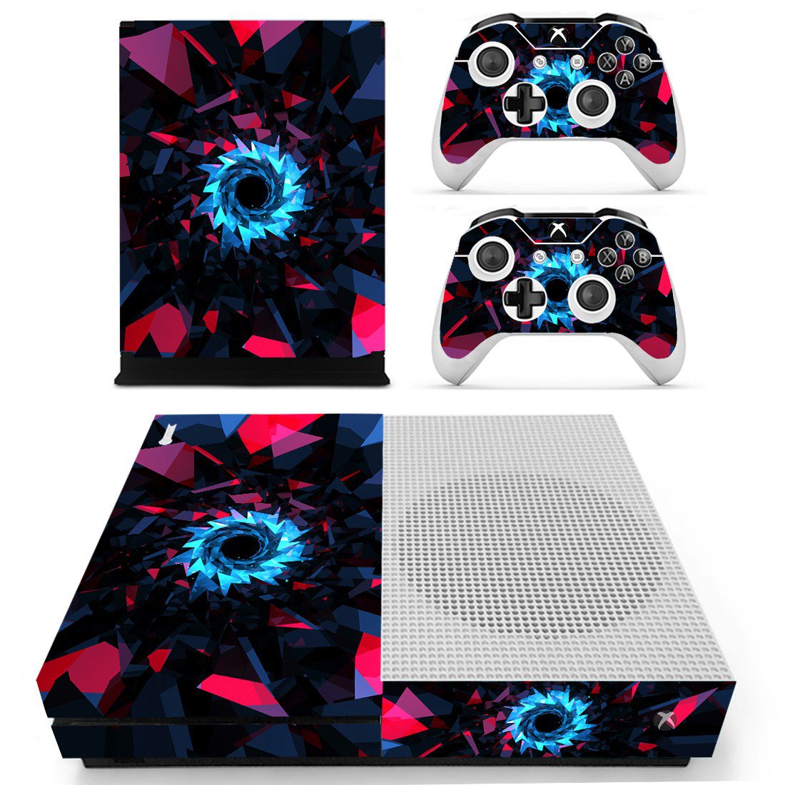 Abstract Wallpaper decal skin sticker for Xbox One S console and controllers