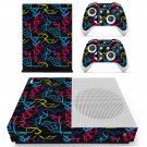 Abstract Wallpaper decal skin sticker for Xbox One S console and controllers