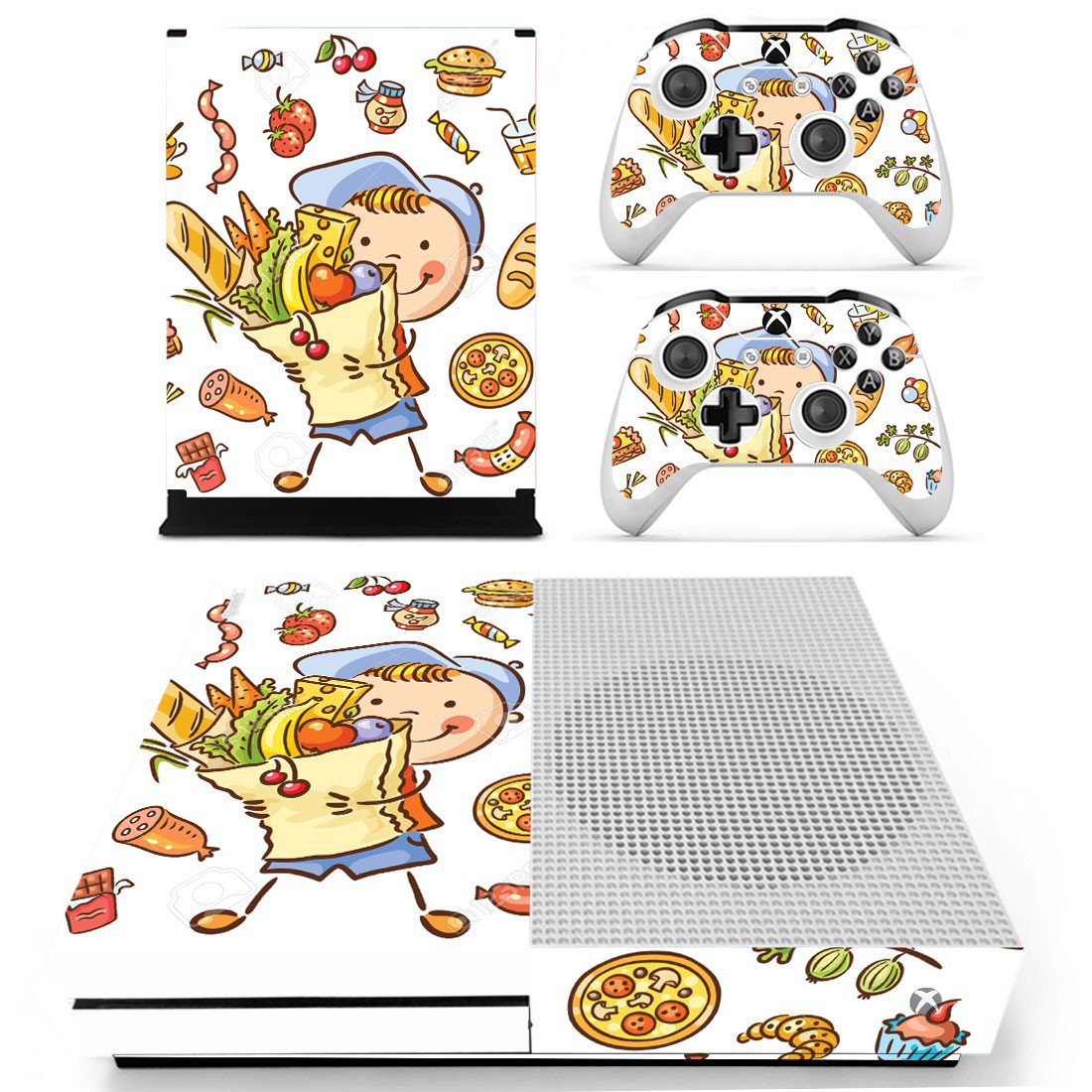 Fast food decal skin sticker for Xbox One S console and controllers