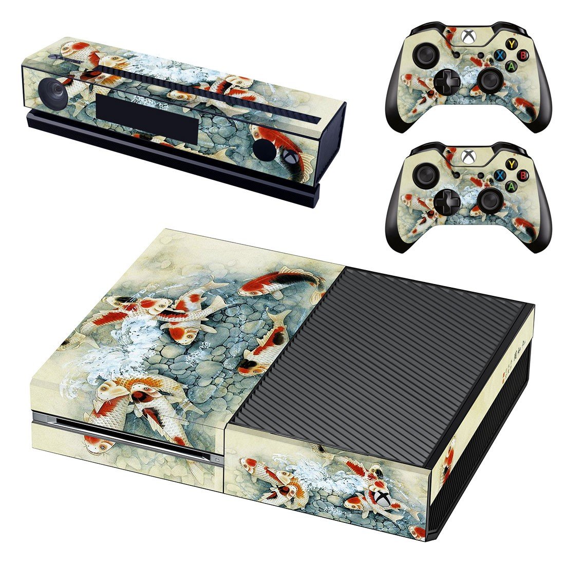 Fish wallpaper decal skin sticker for Xbox One console and controllers