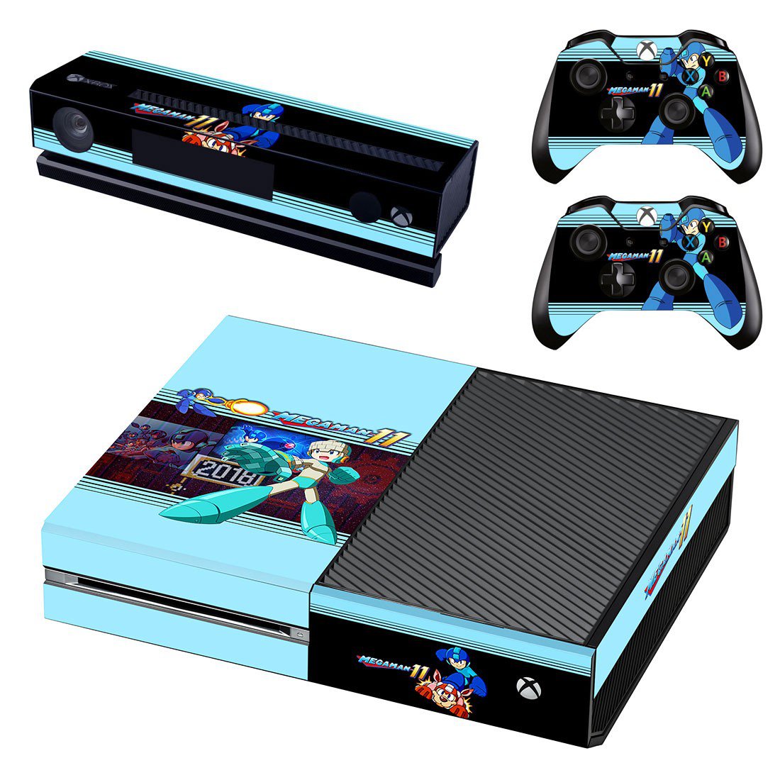 Mega Man 11 decal skin sticker for Xbox One console and controllers